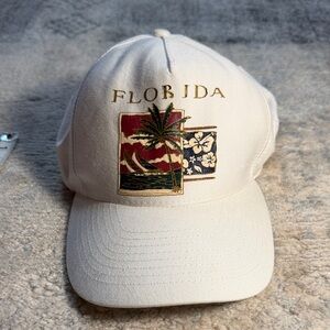 Florida Embroidered White Cap